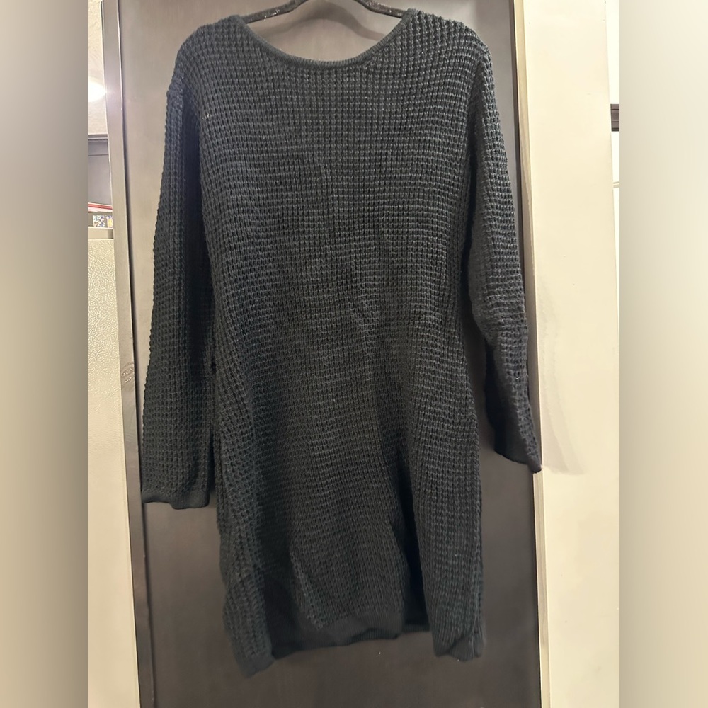 Black Knit Sweater Dress